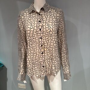 Proenza Schouler Black and White Patterned Blouse